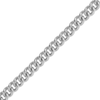 Thumbnail Image 0 of Solid Textured Curb Chain Necklace 7.71mm Sterling Silver 22"