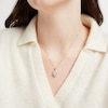 Thumbnail Image 1 of Unstoppable Love  Lab-Grown diamond Oval Frame Necklace 1 ct tw 10K White Gold 19"