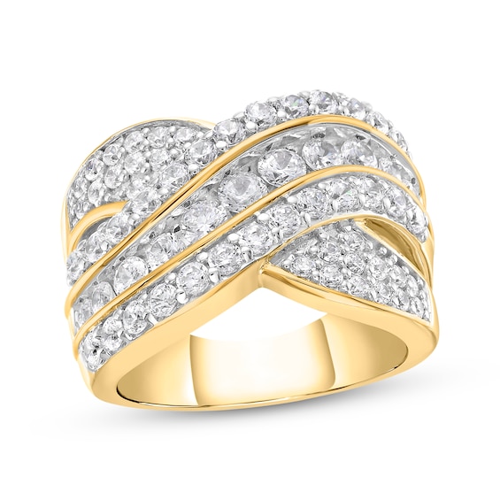 Lab-Created Diamonds by KAY Crossover Fashion Ring 2 ct tw 10K Yellow Gold