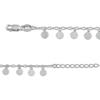 Thumbnail Image 2 of Disc Dangle Chain Anklet 92% Repurposed Solid Sterling Silver 10&quot;