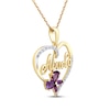 Thumbnail Image 2 of Amethyst & Diamond &quot;Abuela&quot; Heart Necklace 1/10 ct tw 14K Yellow Gold 18&quot;