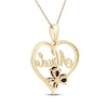 Thumbnail Image 3 of Amethyst & Diamond &quot;Abuela&quot; Heart Necklace 1/10 ct tw 14K Yellow Gold 18&quot;