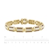 Thumbnail Image 4 of Men's Brown & White Diamond Link Bracelet 2-1/2 ct tw 10K Yellow Gold 8.5"