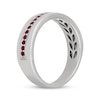 Thumbnail Image 2 of Neil Lane Men's Natural Ruby Wedding Band 14K White Gold