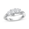 Thumbnail Image 1 of Memories Moments Magic Round-Cut Diamond Three-Stone Engagement Ring 1 ct tw 14K White Gold