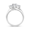 Thumbnail Image 3 of Memories Moments Magic Round-Cut Diamond Three-Stone Engagement Ring 1 ct tw 14K White Gold