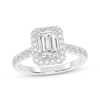 Thumbnail Image 0 of Lab-Created Diamonds by KAY Emerald-Cut Halo Engagement Ring 1-1/2 ct tw 14K White Gold
