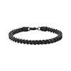 Thumbnail Image 3 of Foxtail Chain Necklace & Bracelet Set 6mm Black Ion-Plated Stainless Steel