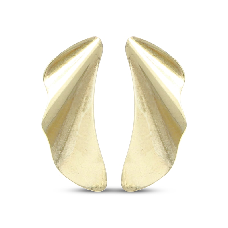 Main Image 2 of Wavy Wing Earrings 10K Yellow Gold