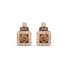 Thumbnail Image 2 of Le Vian Diamond Square Halo Stud Earrings 7/8 ct tw 14K Strawberry Gold