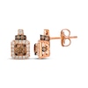 Thumbnail Image 3 of Le Vian Diamond Square Halo Stud Earrings 7/8 ct tw 14K Strawberry Gold