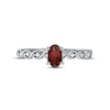 Thumbnail Image 3 of Garnet & Diamond Ring 1/15 ct tw 10K White Gold