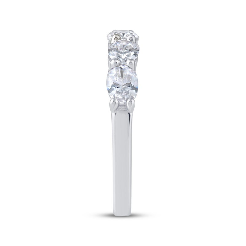 Main Image 2 of Lab-Grown Diamonds by KAY Oval-Cut Five-Stone Anniversary Ring 1-1/4 ct tw 14K White Gold