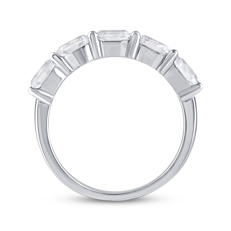 Main Image 3 of Now + Forever Lab-Grown Diamonds Oval-Cut Five-Stone Anniversary Ring 1-1/4 ct tw 14K White Gold