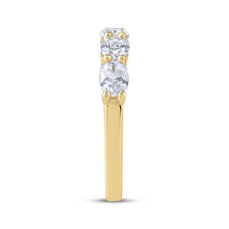 Main Image 2 of Lab-Grown Diamonds by KAY Oval-Cut Five-Stone Anniversary Ring 1-1/4 ct tw 14K Yellow Gold