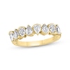 Thumbnail Image 1 of Now + Forever Lab-Grown Diamonds Pear-Shaped Alternating Anniversary Ring 1-5/8 ct tw 14K Yellow Gold