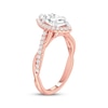 Thumbnail Image 2 of Lab-Grown Diamonds by KAY Marquise-Cut Halo Engagement Ring 1-1/4 ct tw 14K Rose Gold