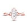 Thumbnail Image 3 of Lab-Grown Diamonds by KAY Marquise-Cut Halo Engagement Ring 1-1/4 ct tw 14K Rose Gold