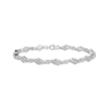 Thumbnail Image 1 of Diamond & Milgrain Link Bracelet 1/10 ct tw Sterling Silver 7.25&quot;