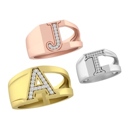 Diamond Initial Ring