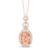 Thumbnail Image 0 of Le Vian Couture Morganite Necklace 7/8 ct tw Diamonds 18K Strawberry Gold 18"