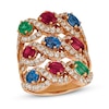 Thumbnail Image 1 of Le Vian Creme Brulee Multi-Gemstone Ring 1-3/4 ct tw Diamonds 14K Strawberry Gold - Size 7