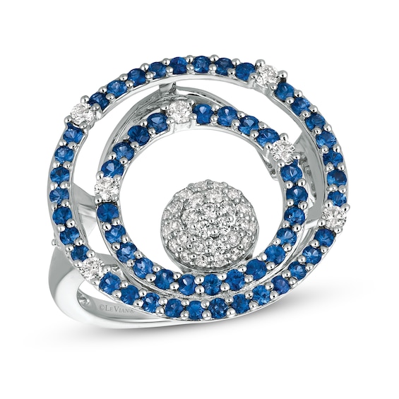 Le Vian Sapphire Ring 3/8 ct tw Diamonds 14K Vanilla Gold - 7
