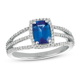 Le Vian Sapphire Ring 1/3 ct tw Diamonds 14K Vanilla Gold - Size 7