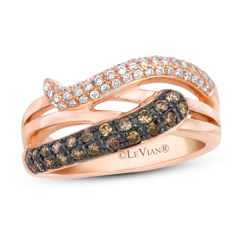 Main Image 1 of Le Vian Chocolatier Diamond Ring 5/8 ct tw 14K Strawberry Gold - Size 7