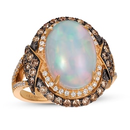 Le Vian Chocolatier Opal Ring 1-1/6 ct tw Diamonds 18K Strawberry Gold - Size 7