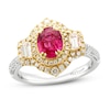 Thumbnail Image 1 of Le Vian Couture Pink Sapphire Ring 7/8 ct tw Diamonds 18K Two-Tone Gold - Size 7