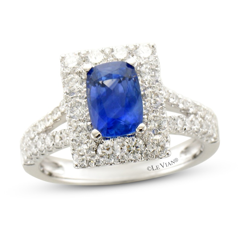 Le Vian Couture Sapphire Ring 1-1/6 ct tw Diamonds 18K Vanilla Gold ...