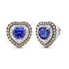 Thumbnail Image 1 of Le Vian Tanzanite Heart Earrings 3/4 ct tw Diamonds 14K Vanilla Gold