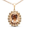 Thumbnail Image 0 of Le Vian Morganite Necklace 1/8 ct tw Diamonds 14K Strawberry Gold 20"