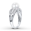 Thumbnail Image 3 of Cultured Pearl Ring 1/20 ct tw Diamonds Sterling Silver