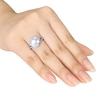 Thumbnail Image 1 of Cultured Pearl Ring 1/20 ct tw Diamonds Sterling Silver