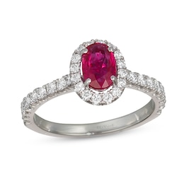 Le Vian Couture Ruby Ring 1/2 ct tw Diamonds Platinum - Size 7