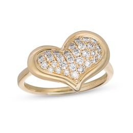 Le Vian Diamond Heart Ring 1/2 ct tw 14K Honey Gold - Size 7