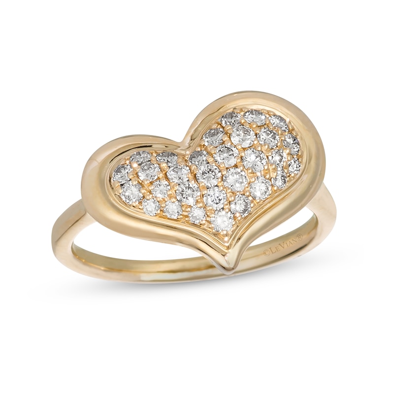 Le Vian Diamond Heart Ring 1/2 ct tw 14K Honey Gold - Size 7