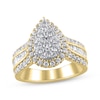 Thumbnail Image 1 of Multi-Diamond Center Pear Frame Engagement Ring 1-1/2 ct tw 14K Yellow Gold