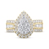 Thumbnail Image 3 of Multi-Diamond Center Pear Frame Engagement Ring 1-1/2 ct tw 14K Yellow Gold