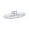 Thumbnail Image 1 of Princess-Cut Quad Diamond Promise Ring 1/4 ct tw 10K White Gold