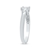 Thumbnail Image 2 of Princess-Cut Quad Diamond Promise Ring 1/4 ct tw 10K White Gold