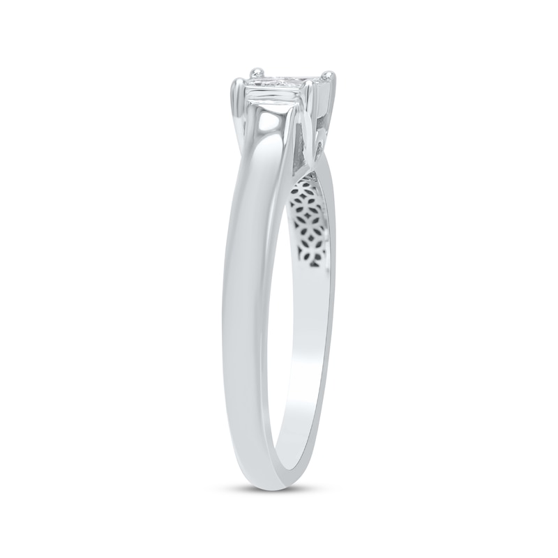 Main Image 2 of Princess-Cut Quad Diamond Promise Ring 1/4 ct tw 10K White Gold