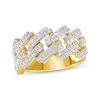 Thumbnail Image 1 of Men's Diamond Diagonal Curb Ring 1 ct tw 10K Yellow Gold