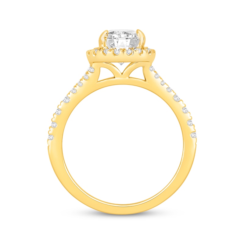 Main Image 3 of Lab-Grown Diamonds by KAY Pear-Shaped Engagement Ring 2-1/2 ct tw 14K Yellow Gold