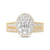 Thumbnail Image 3 of Oval & Round-Cut Multi-Diamond Center Bridal Set 1-1/2 ct tw 14K Yellow Gold