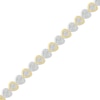 Thumbnail Image 2 of Diamond Heart Link Bracelet 1/5 ct tw Sterling Silver & 10K Yellow Gold 7.5&quot;