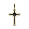 Thumbnail Image 1 of Men's Black Diamond Fancy Cross Charm 1/2 ct tw 10K Yellow Gold