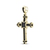 Thumbnail Image 2 of Men's Black Diamond Fancy Cross Charm 1/2 ct tw 10K Yellow Gold